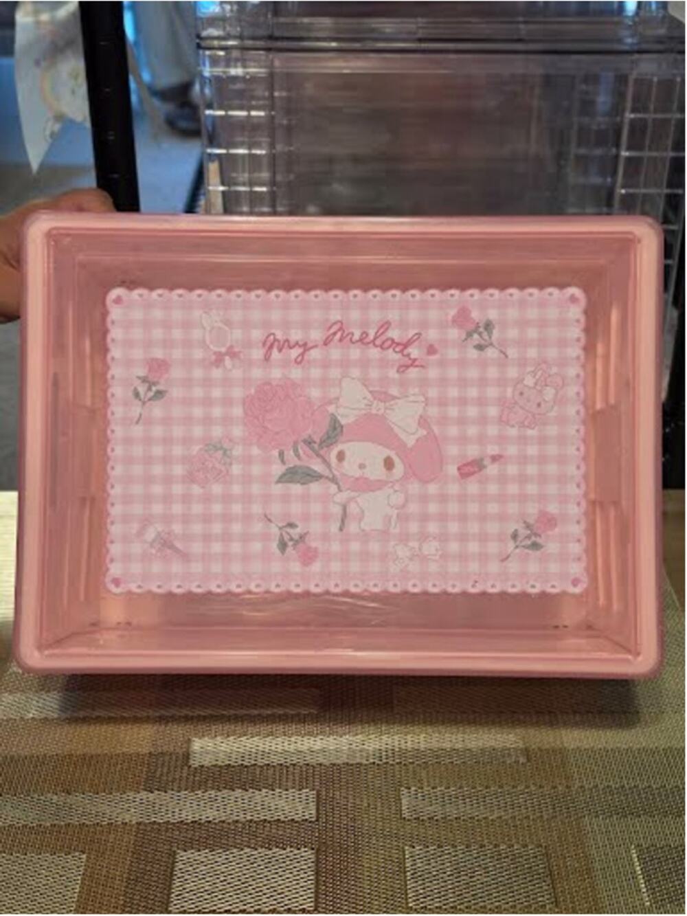 #MEL-2244 My Melody Acrylic Pop Up Box with Plastic Lid